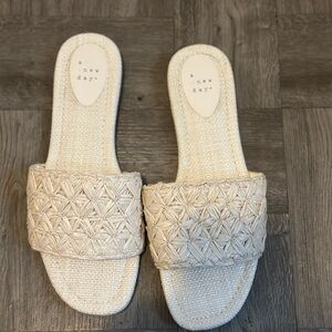 A New Day Women's Tan Woven Sandals